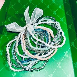 Gorgeous Multi-Color Beaded Stretch Bracelet Set - Women Jewelry